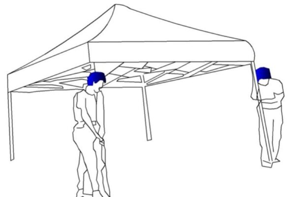 Opzetten partytent
