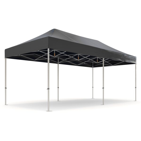 Easy-up 3x6 partytenten -- Dit model, ook bekend als een harmonicatent of vouwtent, is perfect voor 20 – 27 personen en staat in een handomdraai.